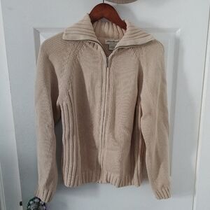 Vintage Eddie Bauer Cream Knit Sweater Sz M Unisex